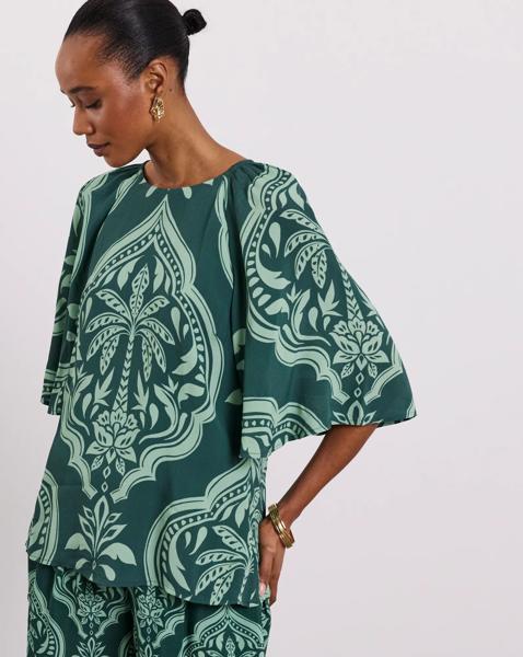 Joanna Hope Printed Blouse