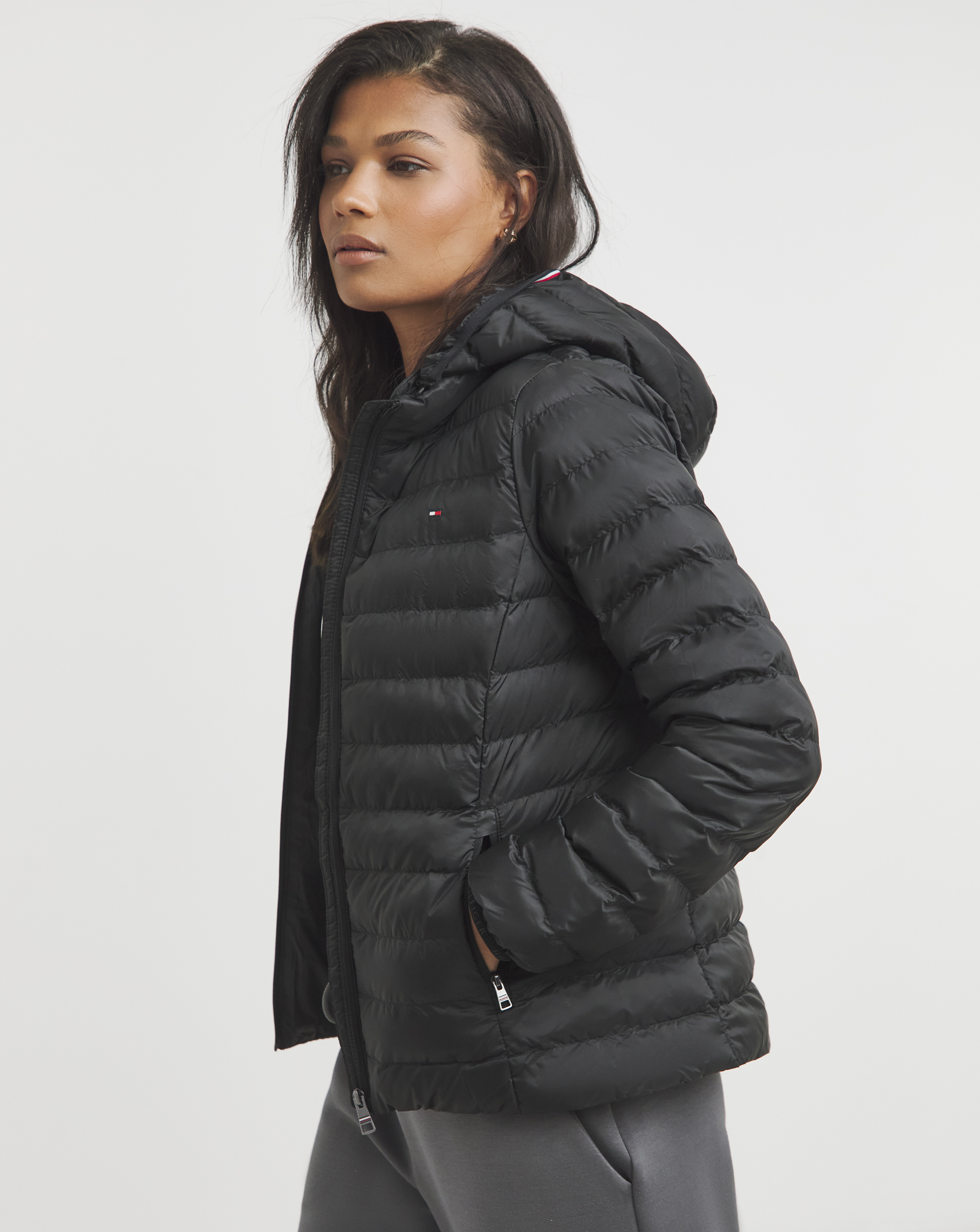 Tommy Hilfiger Women's Black Padded Jacket 3XL