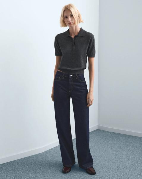 Mango High-Rise Wide Leg Jean