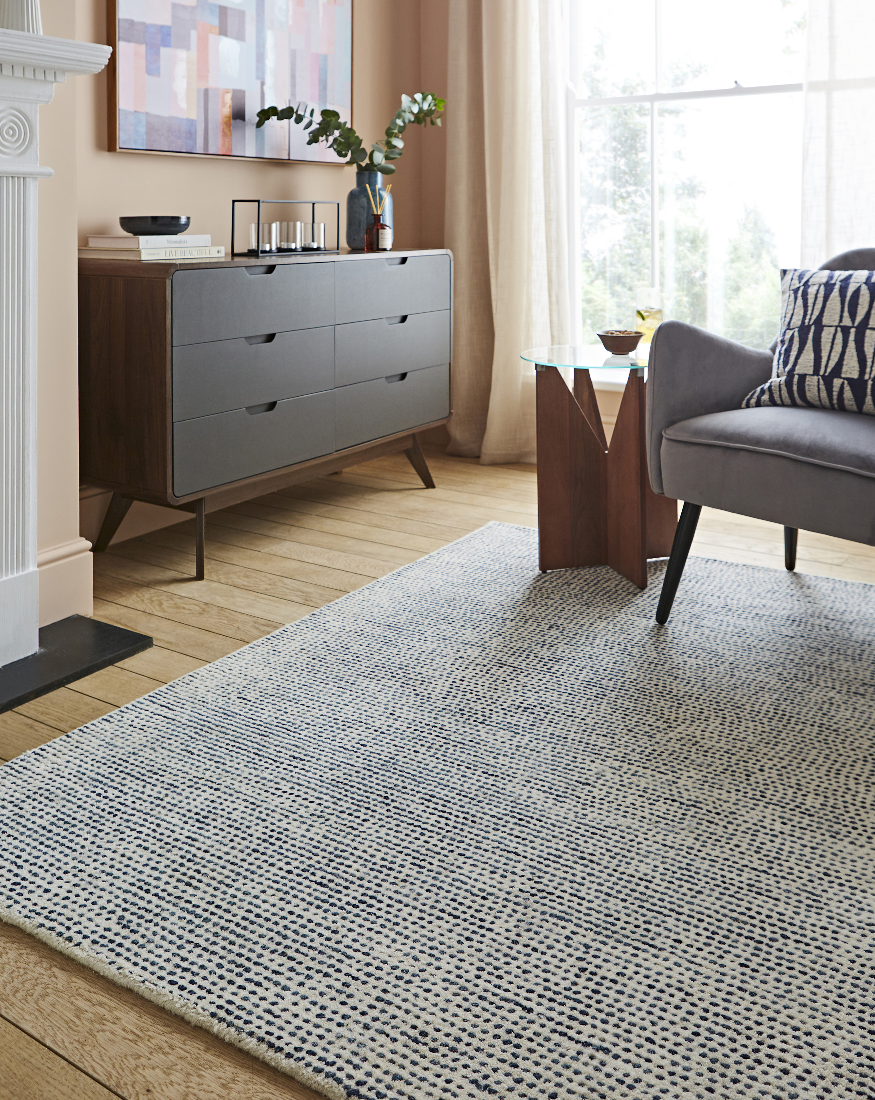 Gray & Osbourn No.4 Wool Rug - Blue - 160x230
