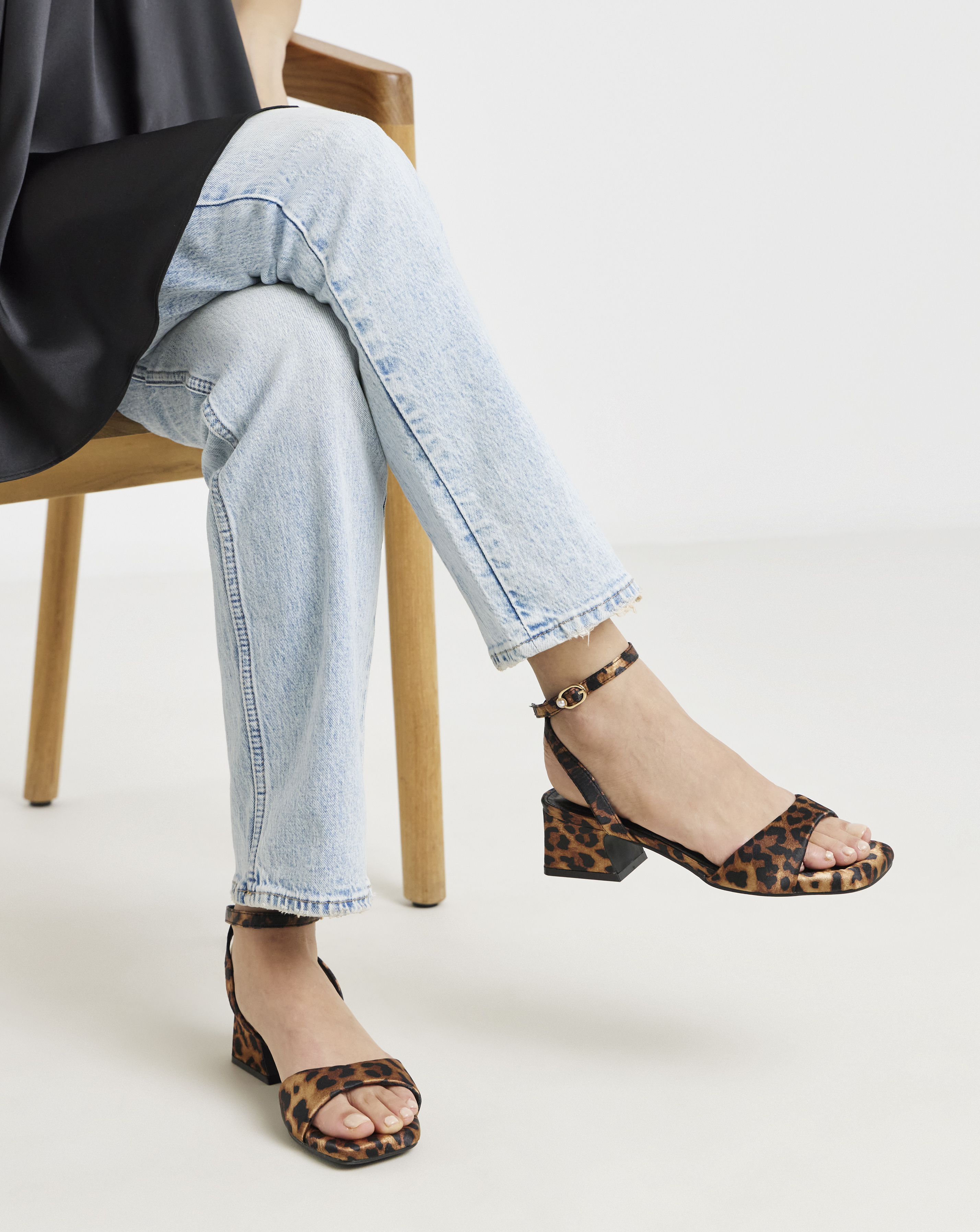 Barely There Low Block Heel Ex Wide