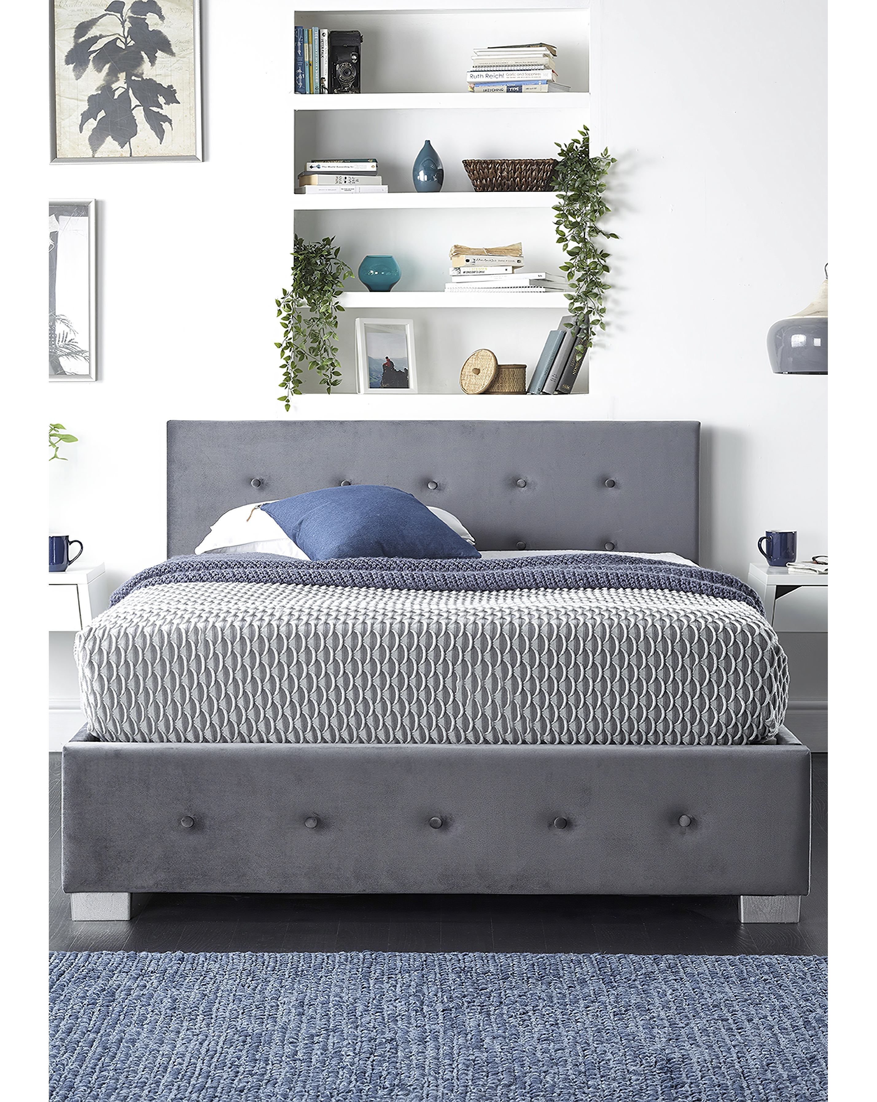 Aspire Ottoman Bed - Double - Steel