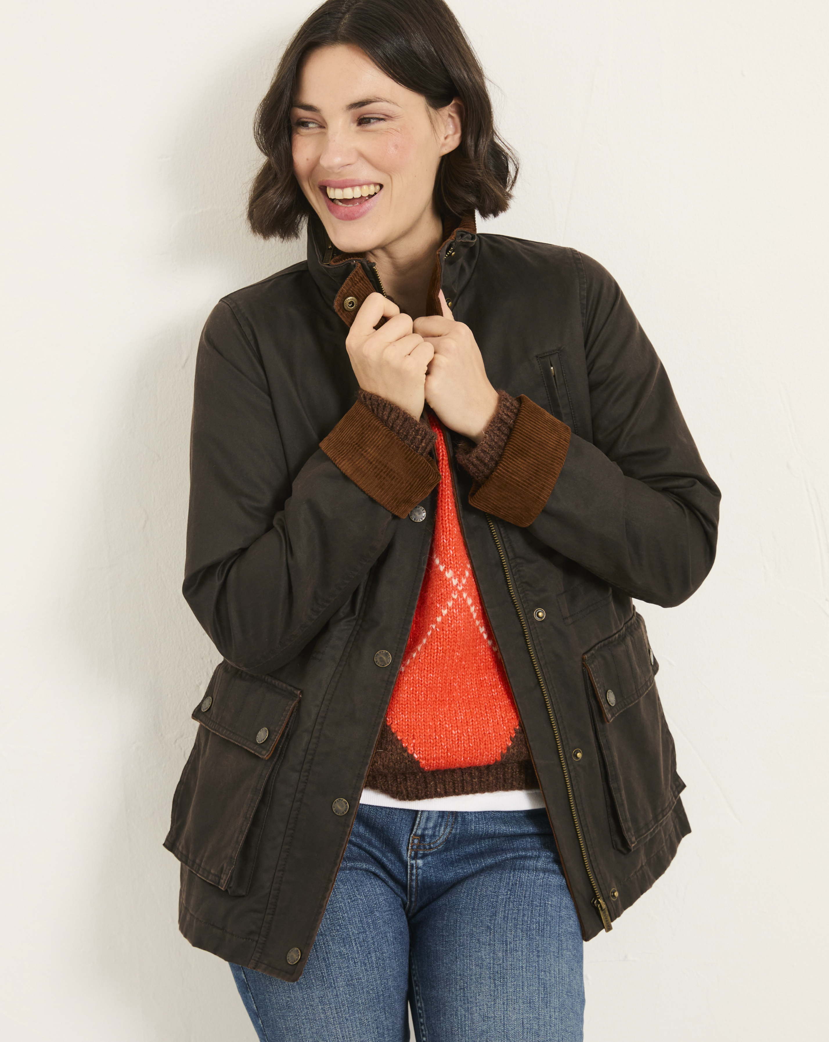 Fatface Brown Sussex Heritage Coat - Size 22
