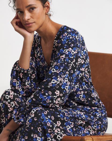 Soft Touch V Neck Tea Dress