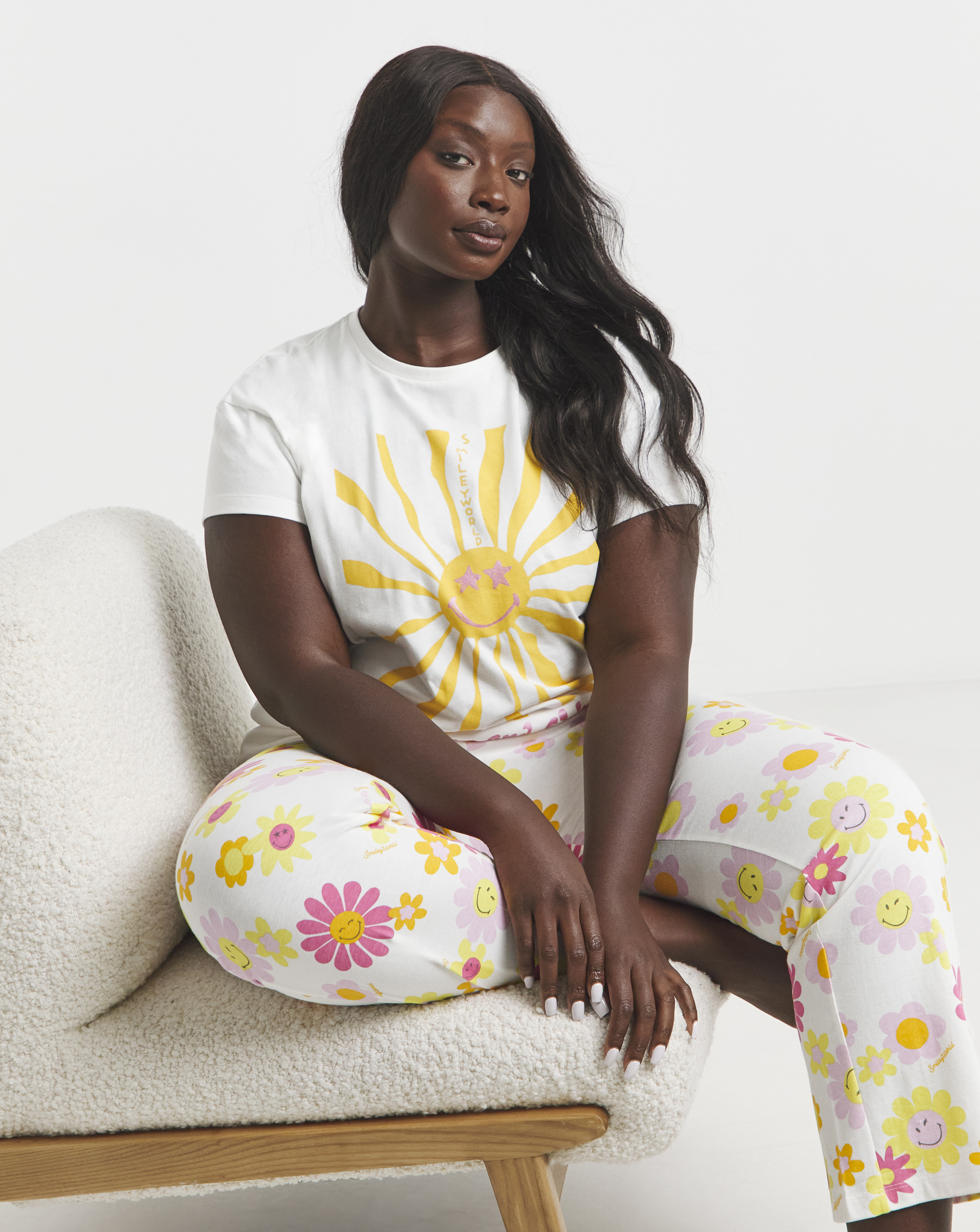 Smiley World Wide Leg Pyjama Set