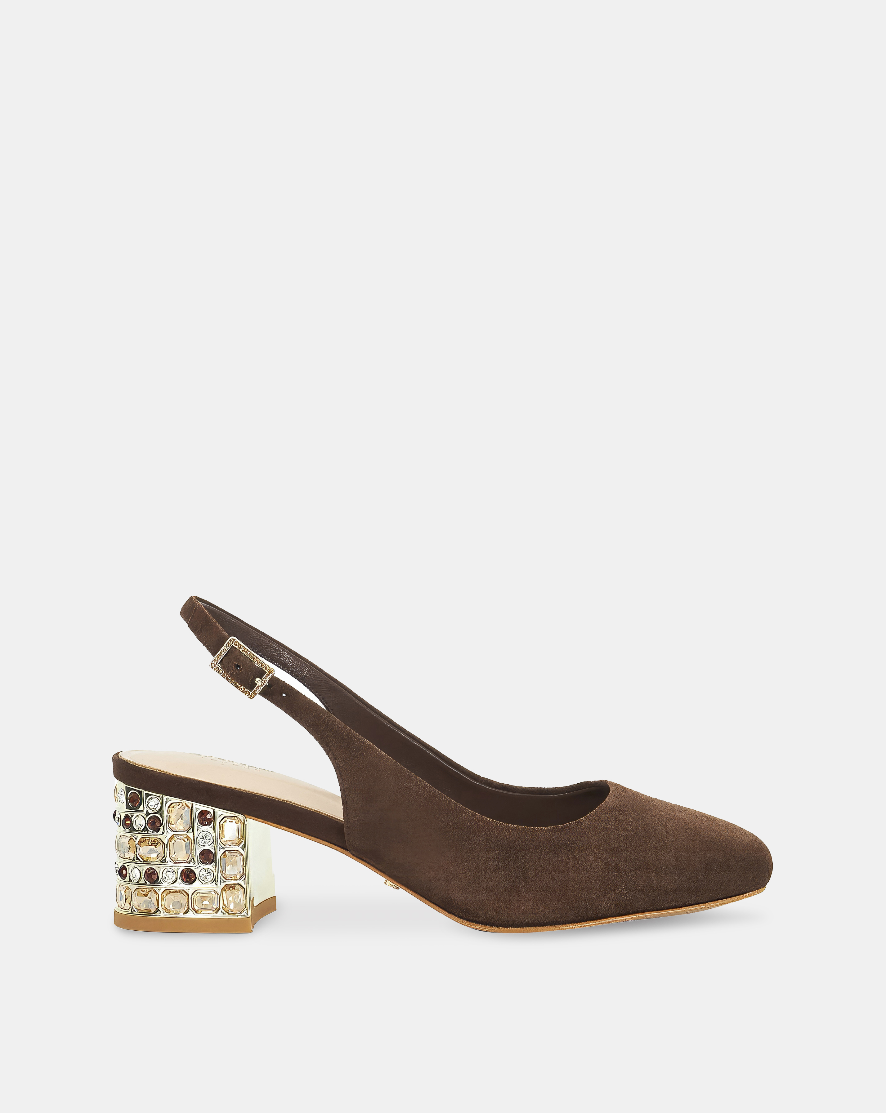 Catharine Brown Suede Slingback Heel