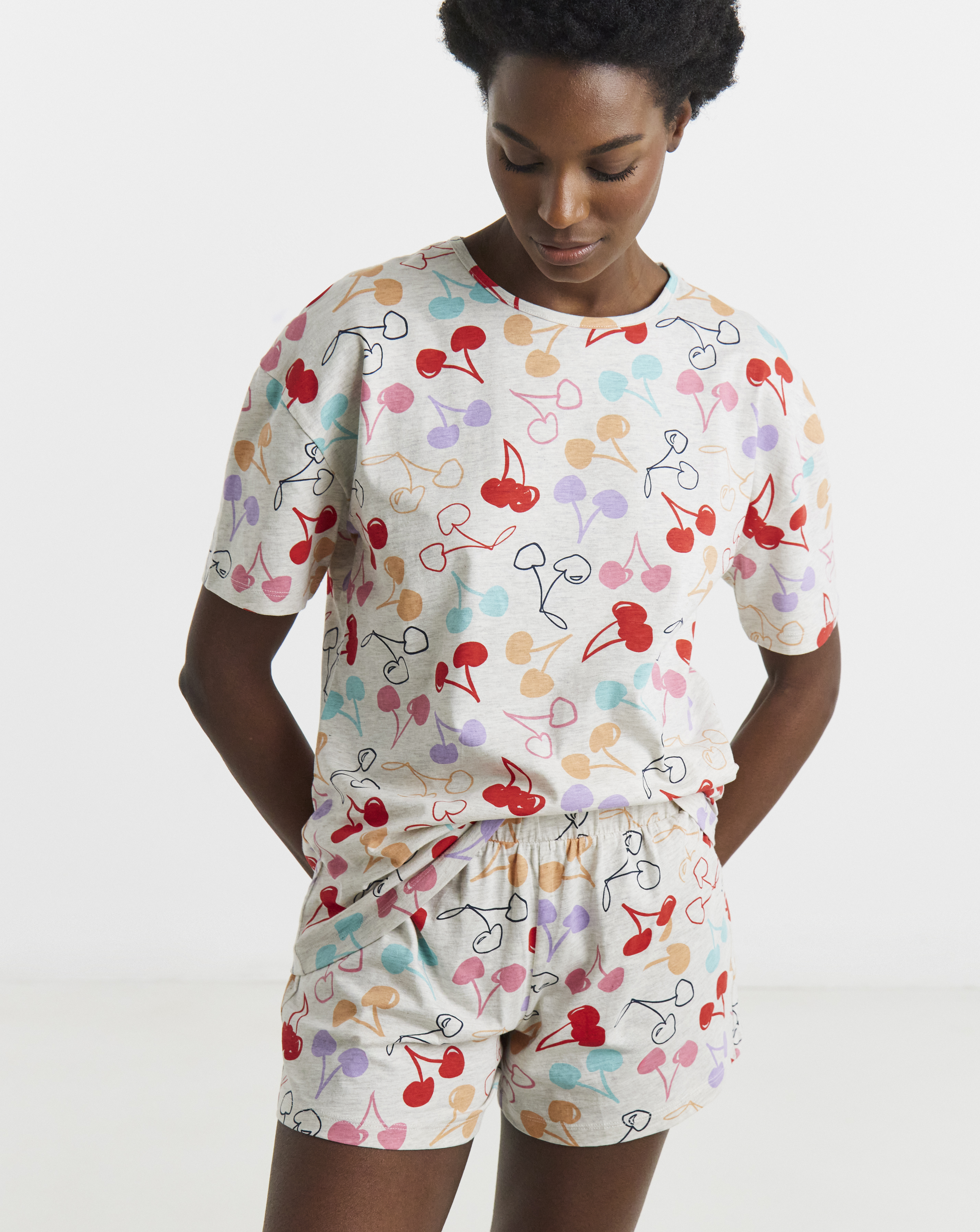 Simply Be Cherry Shortie Set