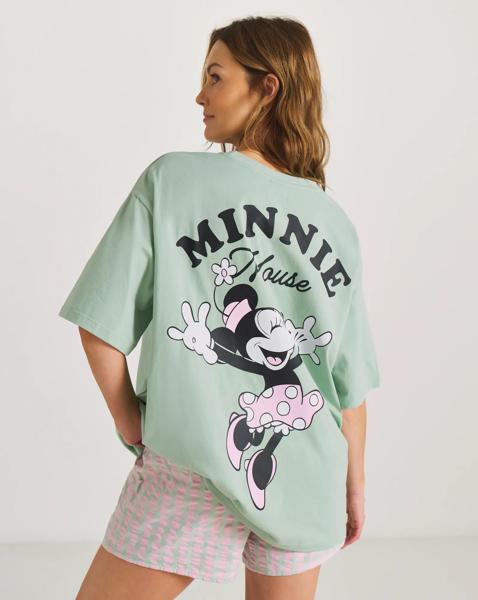 Minnie Mouse Cotton Seersucker PJ Set - Sage