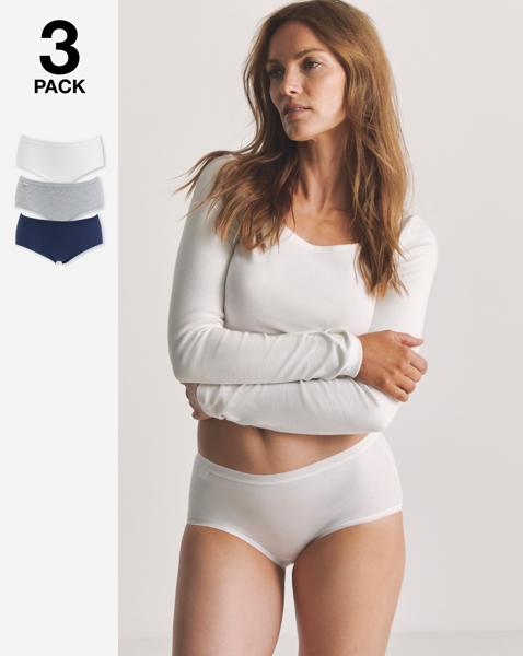 Sloggi 3Pk Basic Midi Knicker Navy MultI