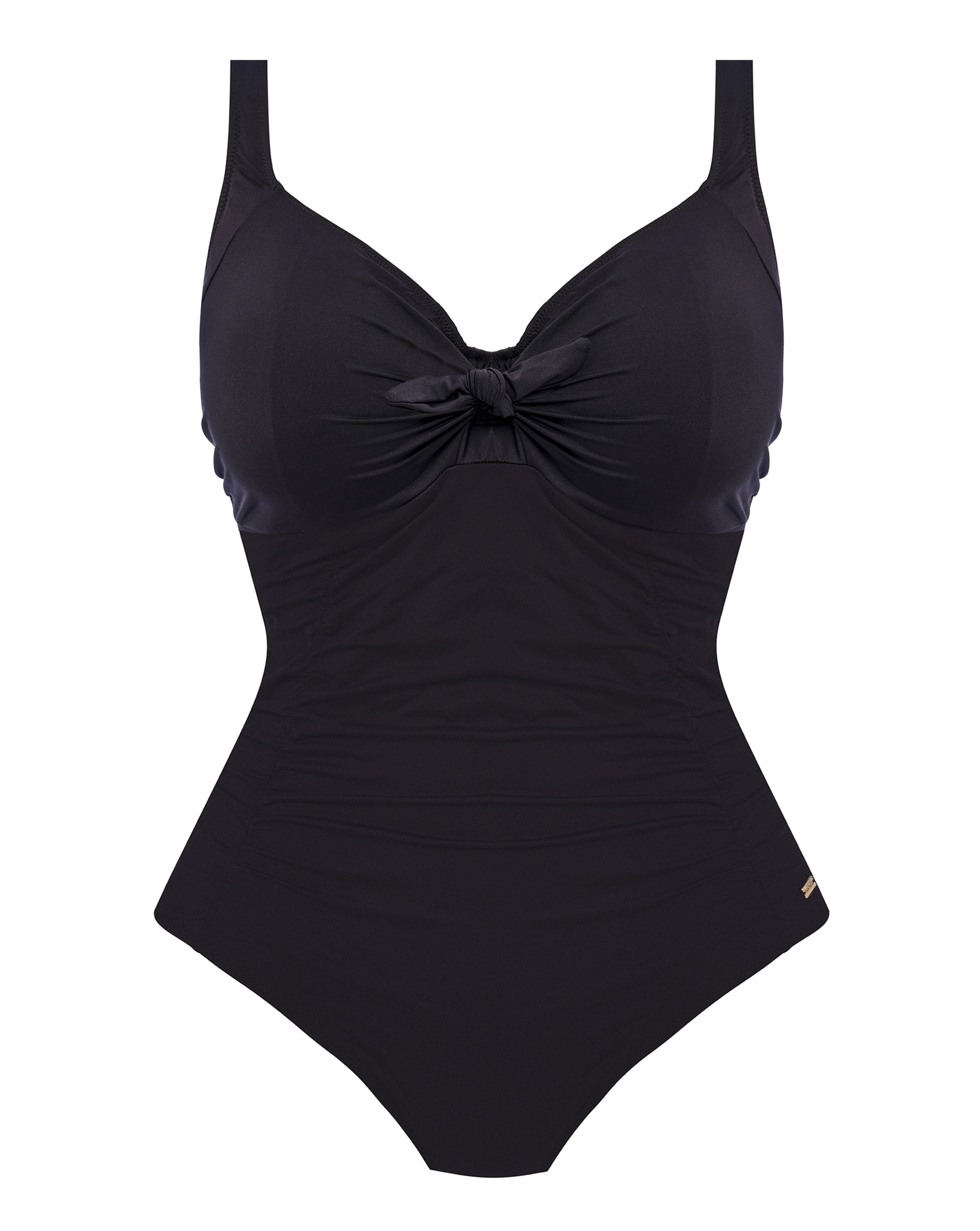 Fantasie Merissa Wired Swimsuit Black - 32DD - Underwire - Ruched Front