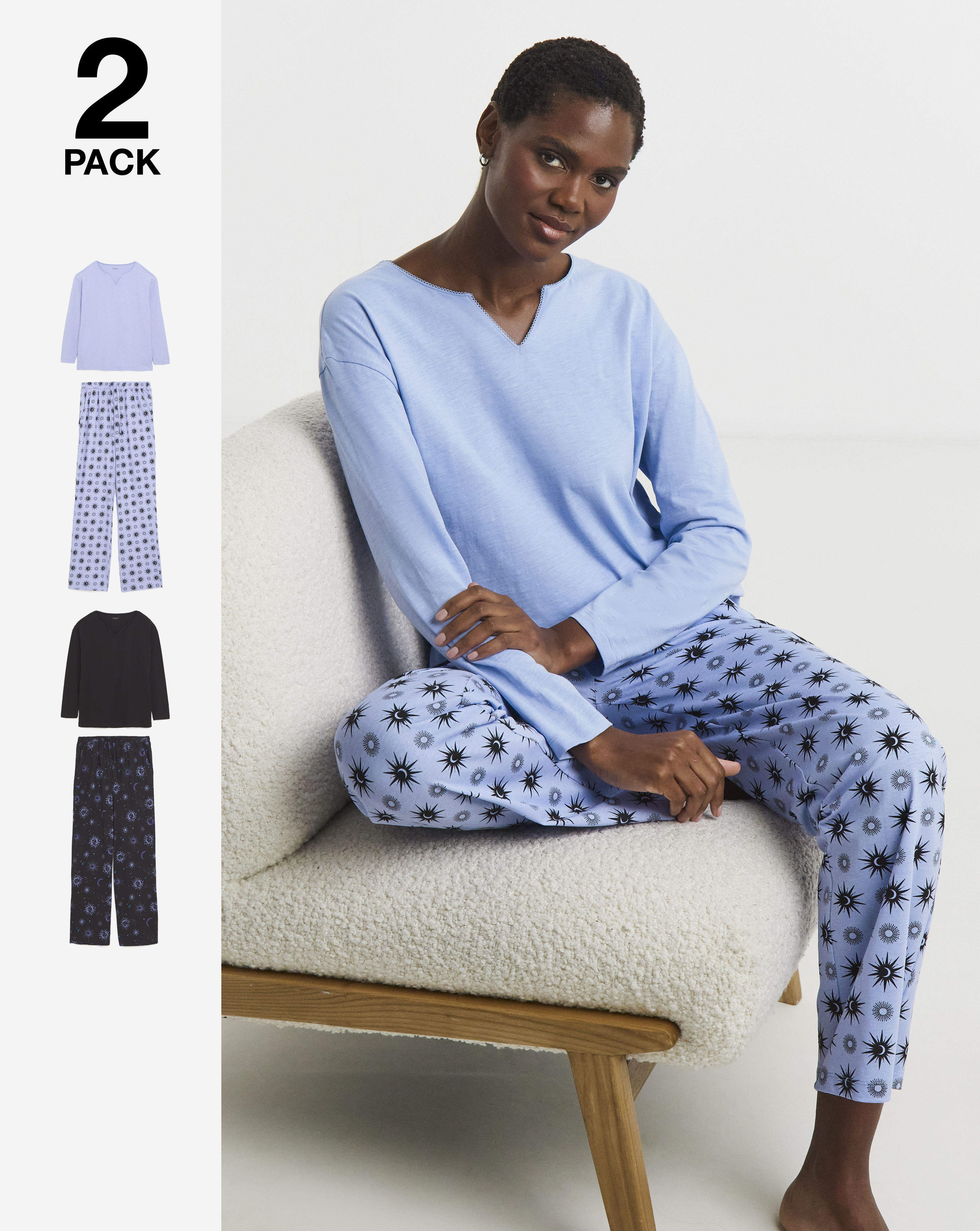 JD Williams 2 Pack Cotton PJ Sets