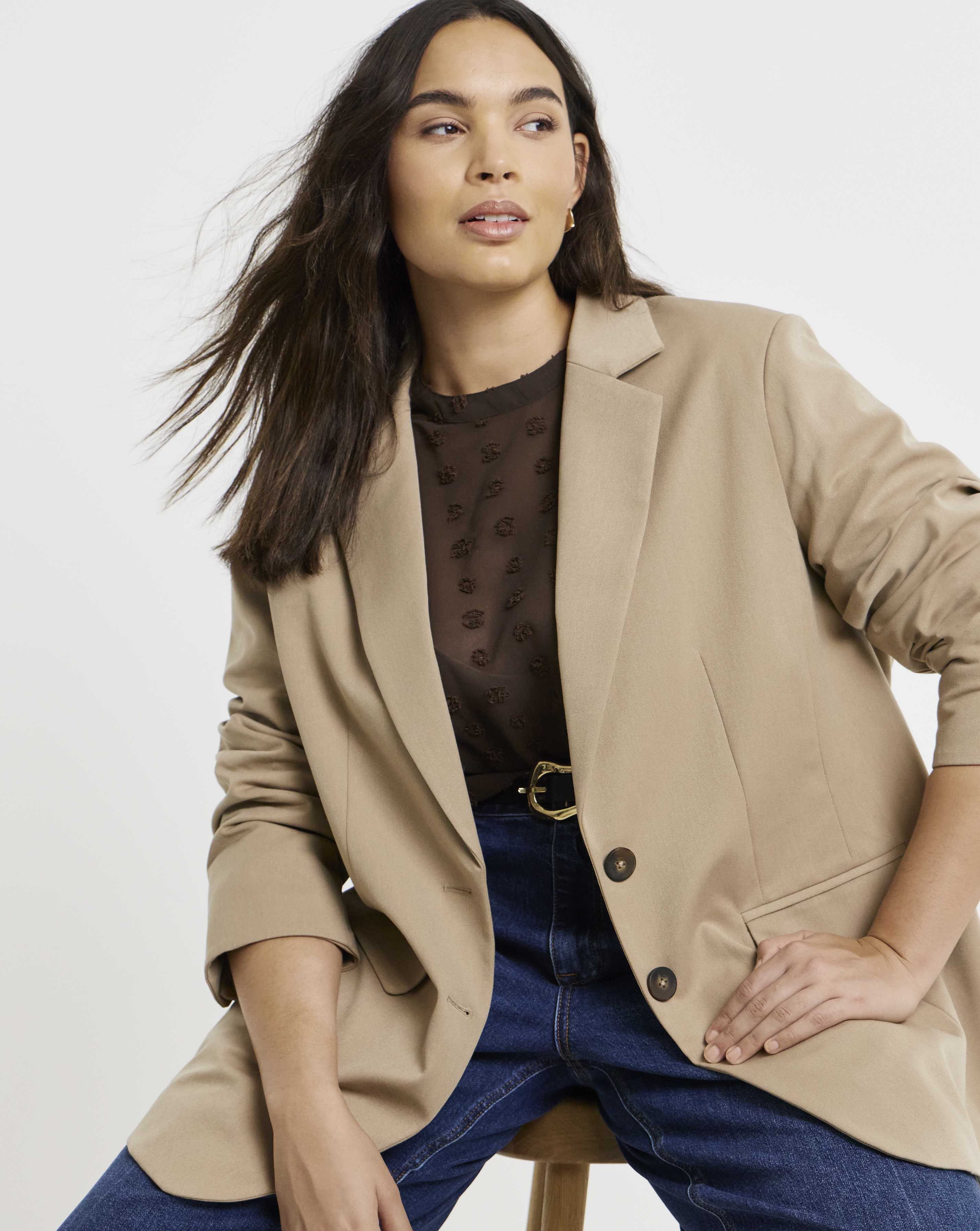 Cinched Waist Blazer