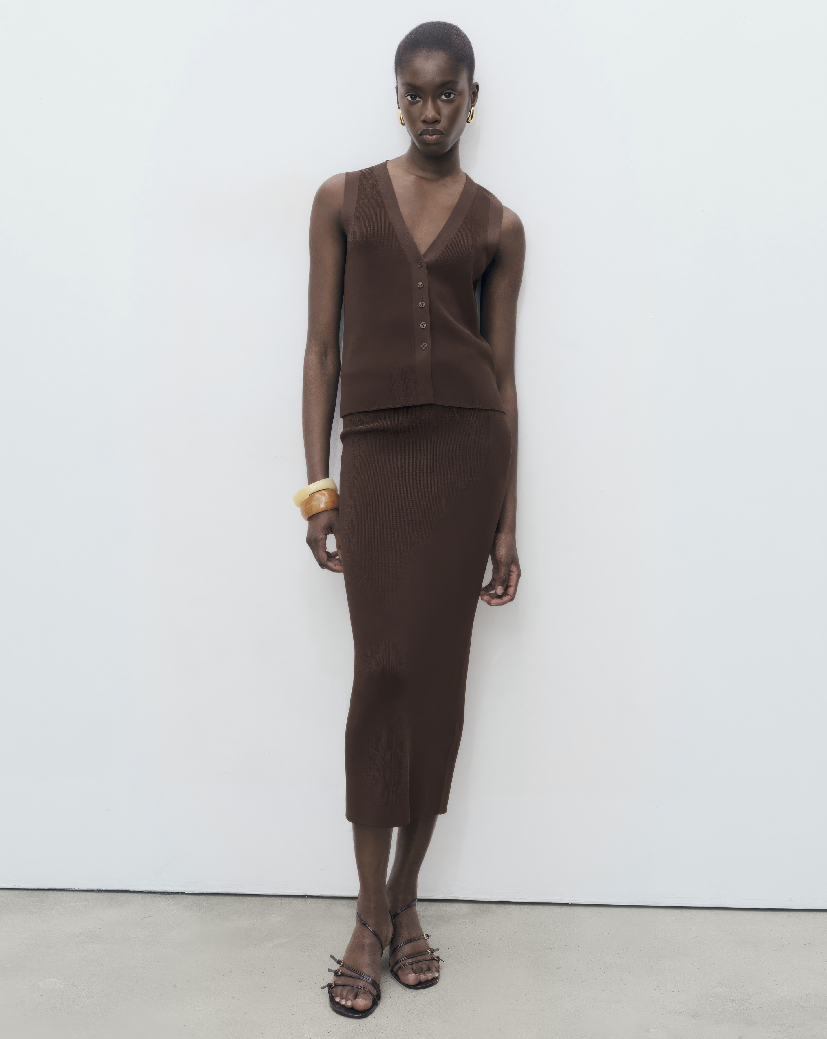 Mango Chocolate Midi Skirt