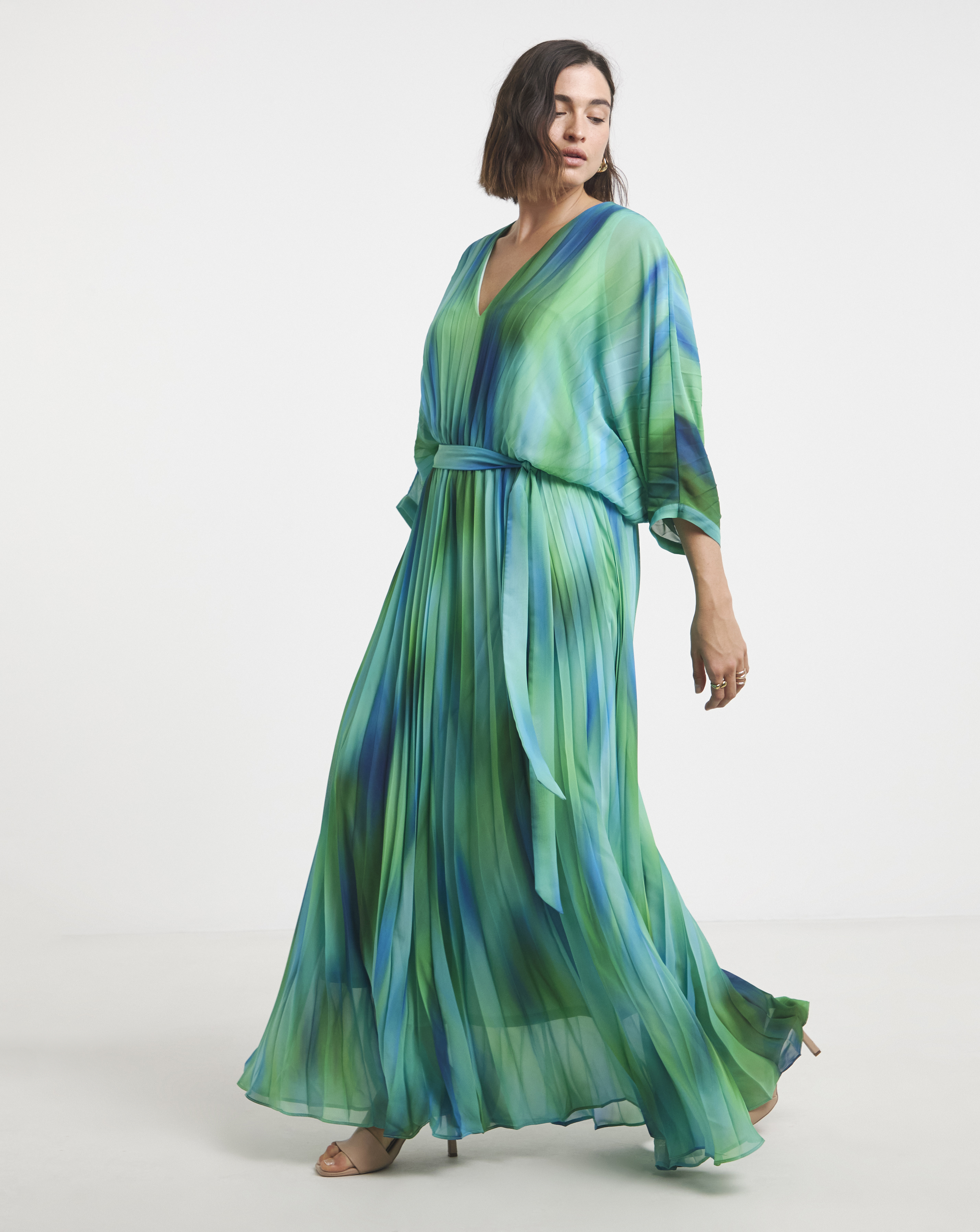 Joanna Hope Ombre Pleated Dress
