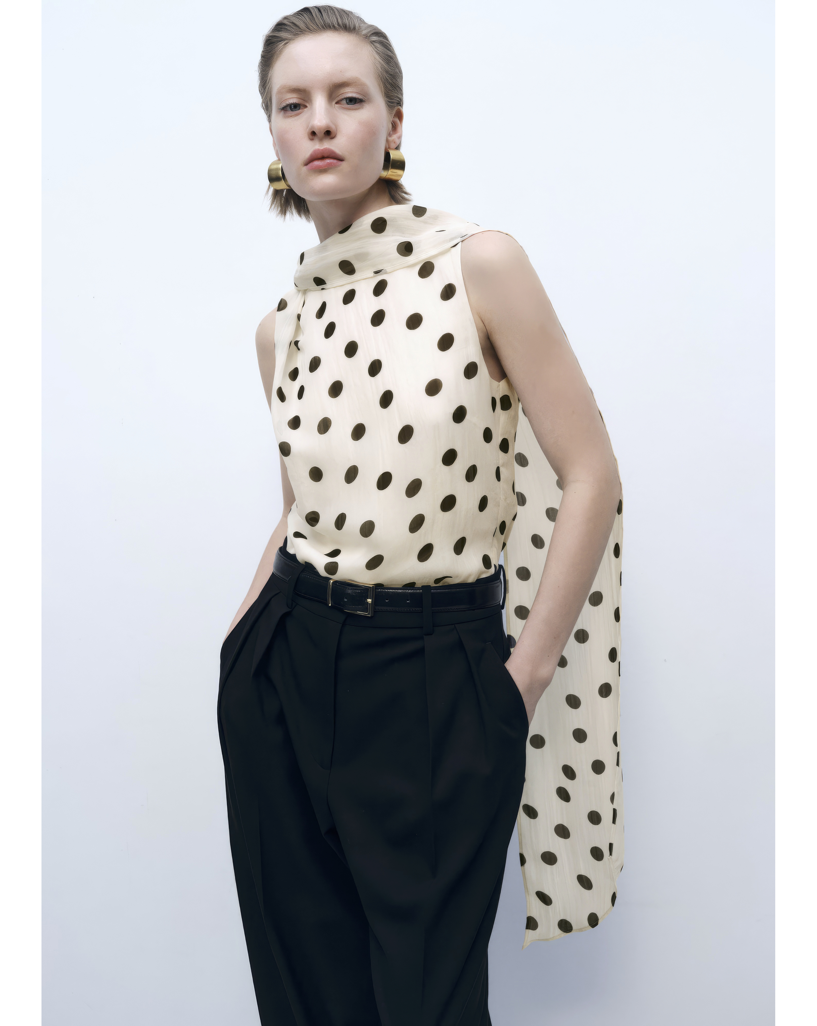 Mango Polka-Dot Blouse