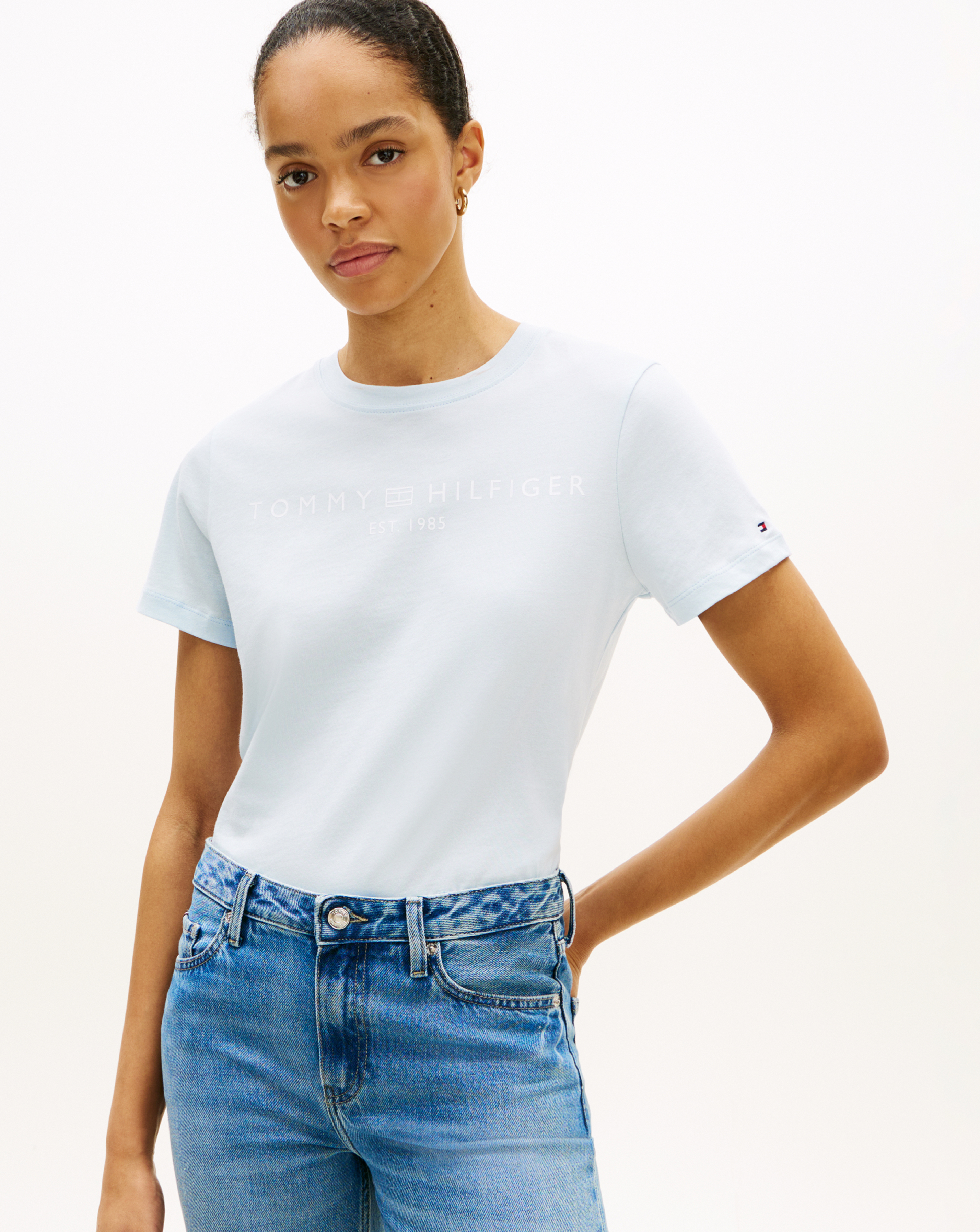 Tommy Hilfiger Women's Light Ss Crew Neck - Image 2