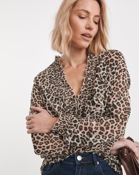 Ruffle Chiffon Blouse