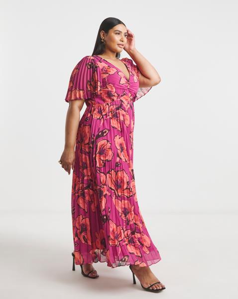 Joanna Hope Printed Pleated Dress