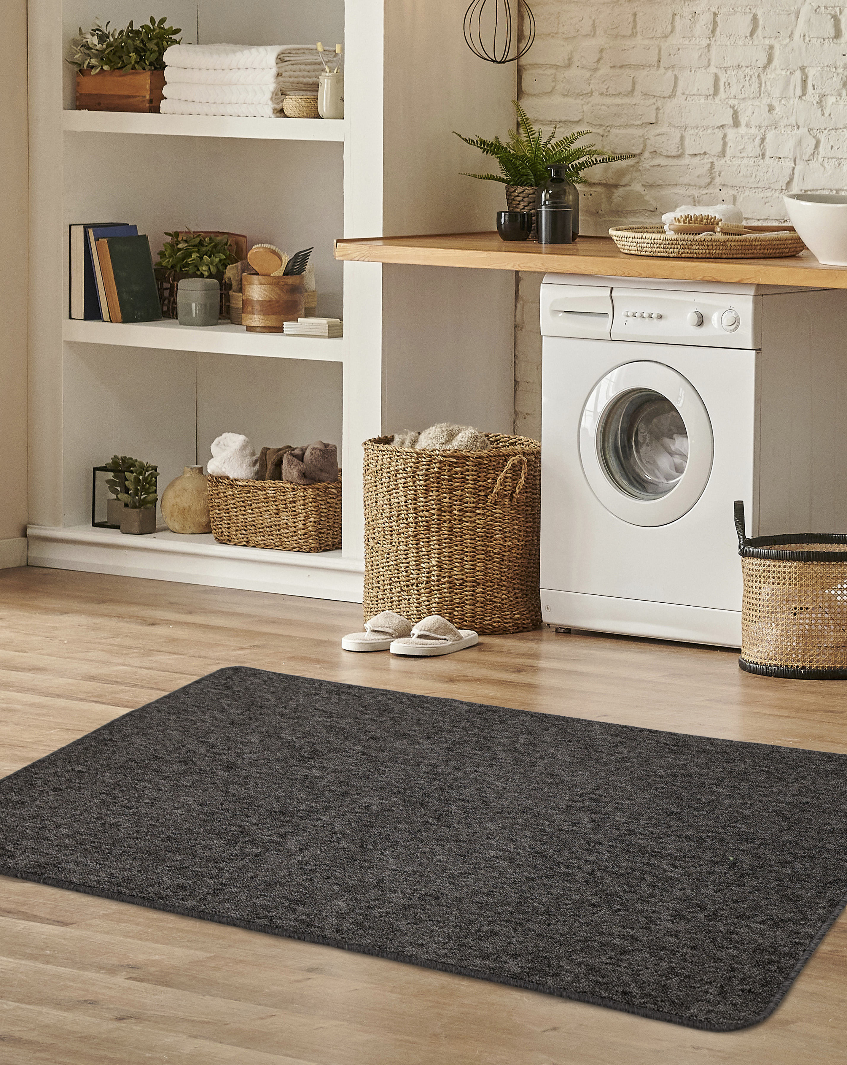 Homemaker Charcoal Essential Anti-Slip Runner 57X230