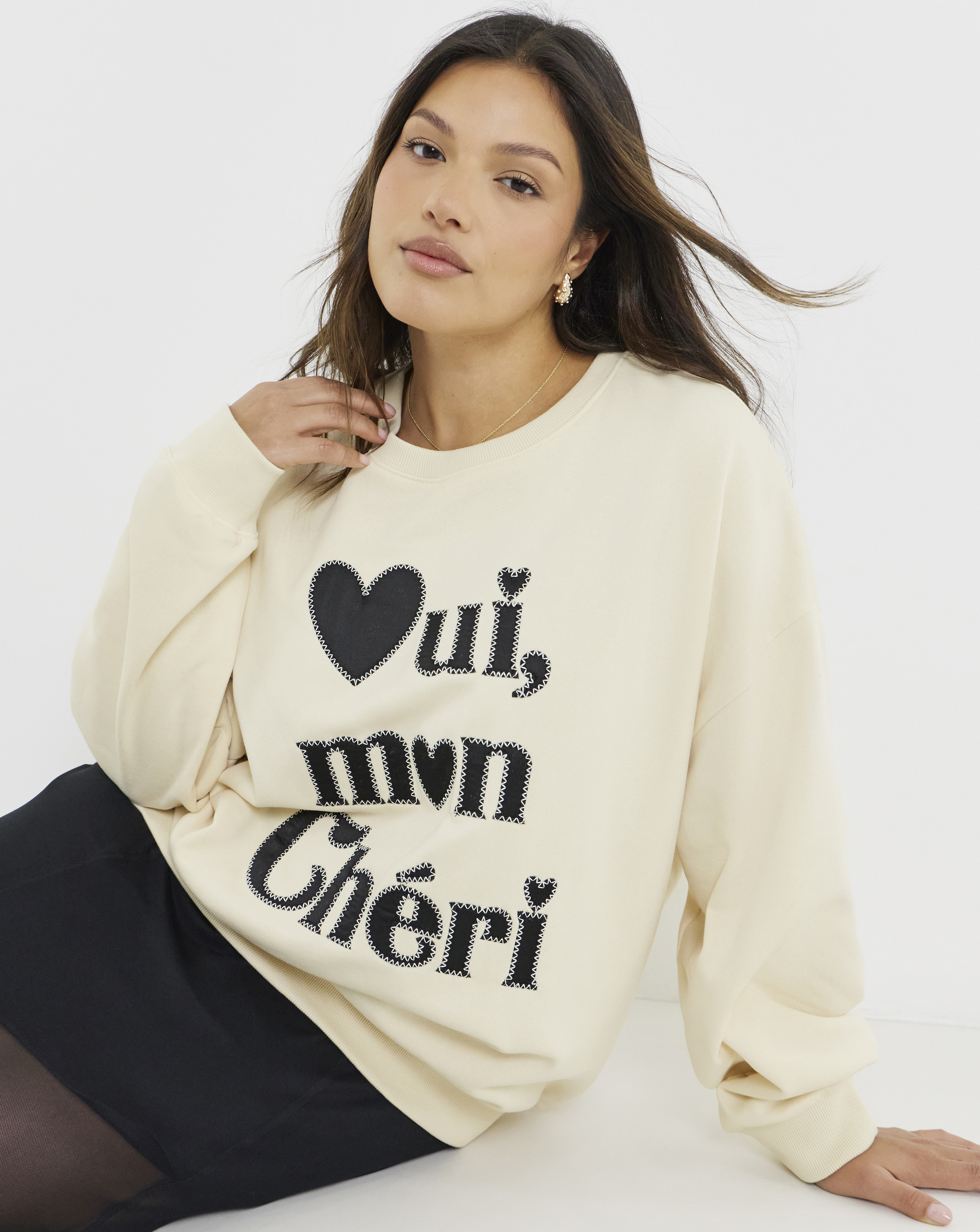 Oui Mon Cheri Graphic Sweat