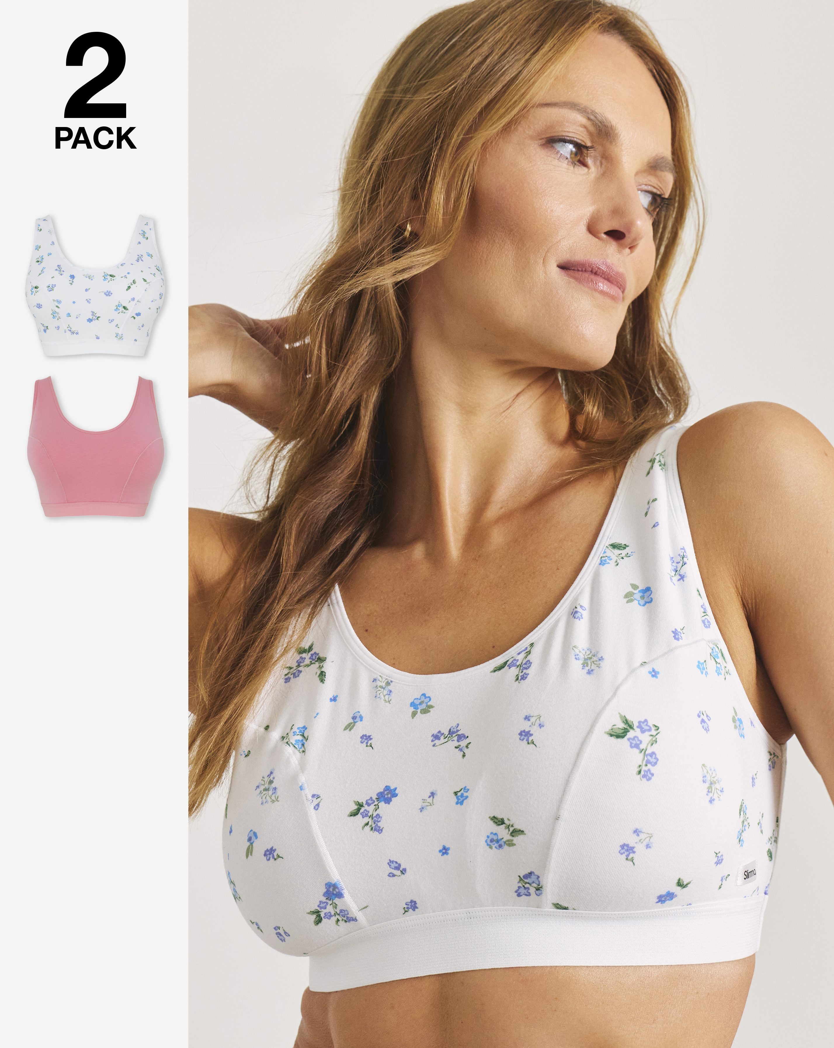 2 Pack Slimma Comfort Tops