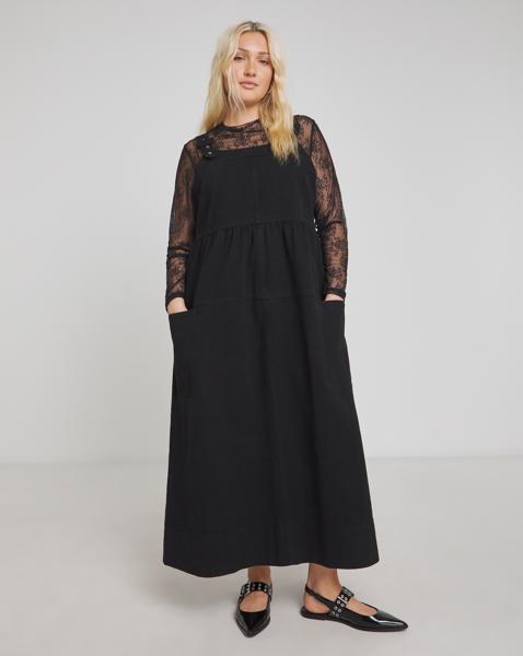 Simply Be Covered Buckle Dungaree Dress
