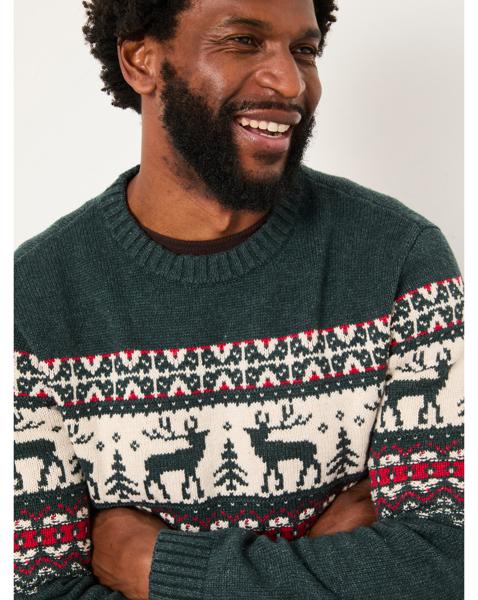 FatFace Reindeer Christmas Jumper