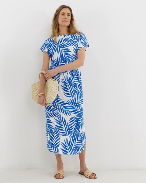 Jersey Tie Waist Midi T-Shirt Dress