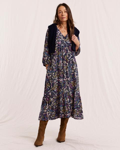 Julipa Printed Tiered Midi Dress