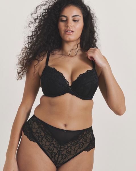 Ann Summers Sexy Lace Deep Brazilian Blk