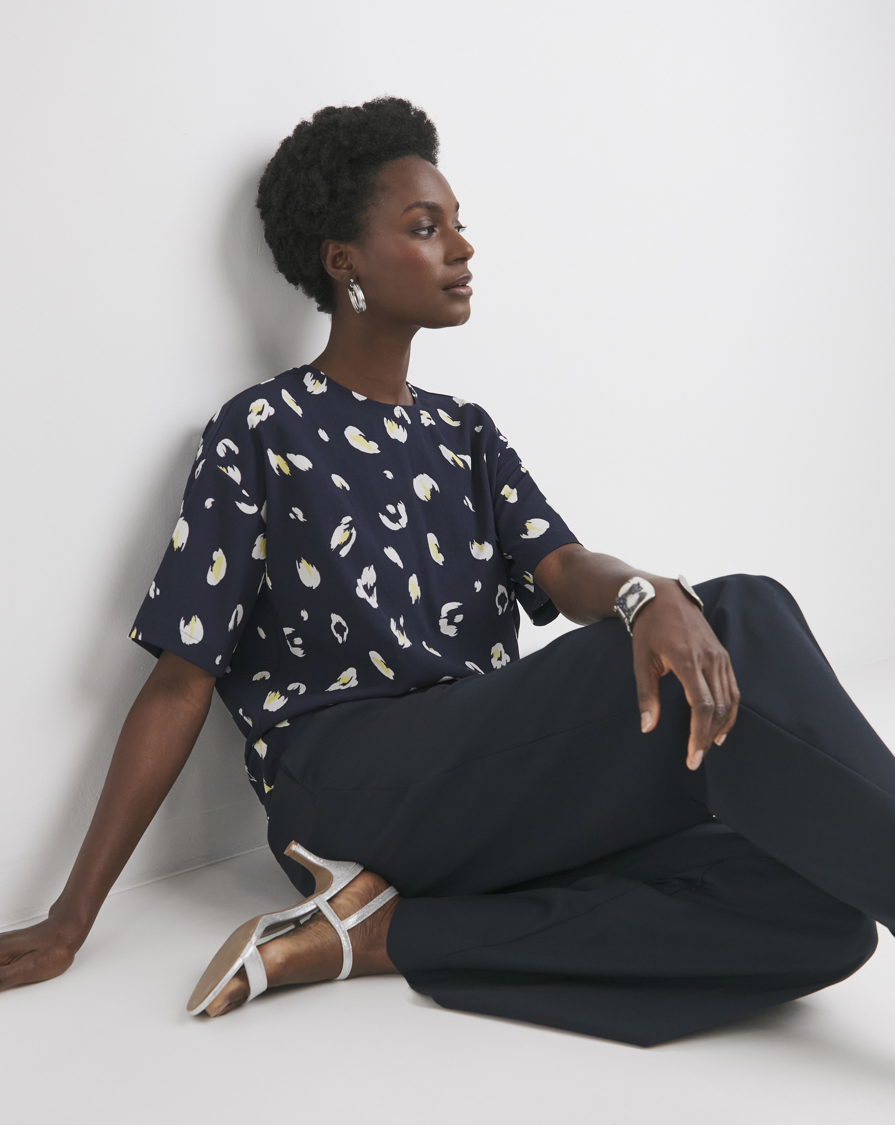 Printed Boxy Short Sleeve Top