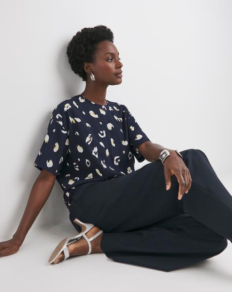 Printed Boxy Short Sleeve Top