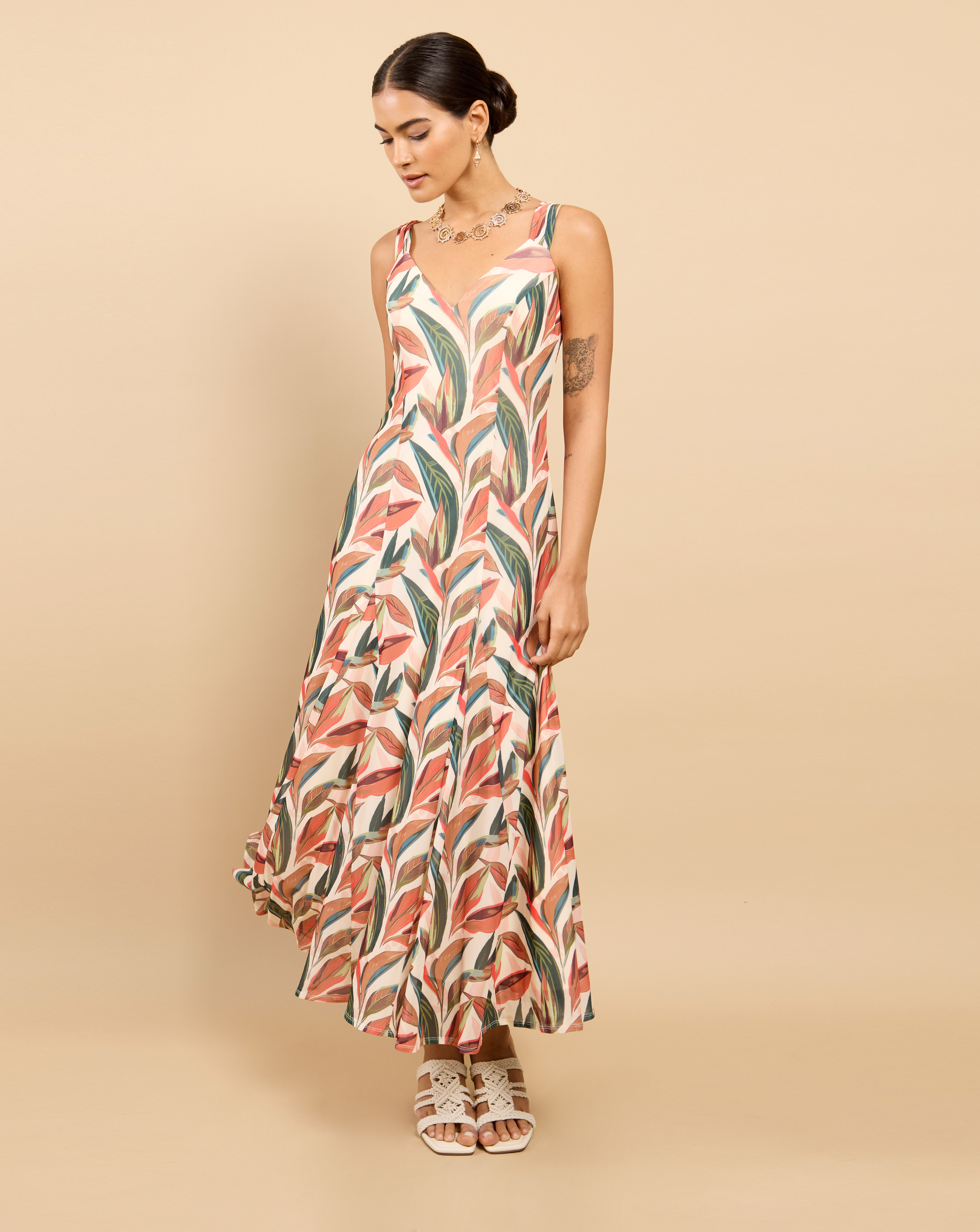 LM Leaf Print Dress