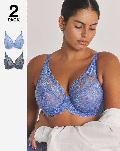 2 Pack Ella Wired Full Cup Bras