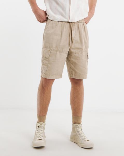 Elasticated Garment Dyed Cargo Short
