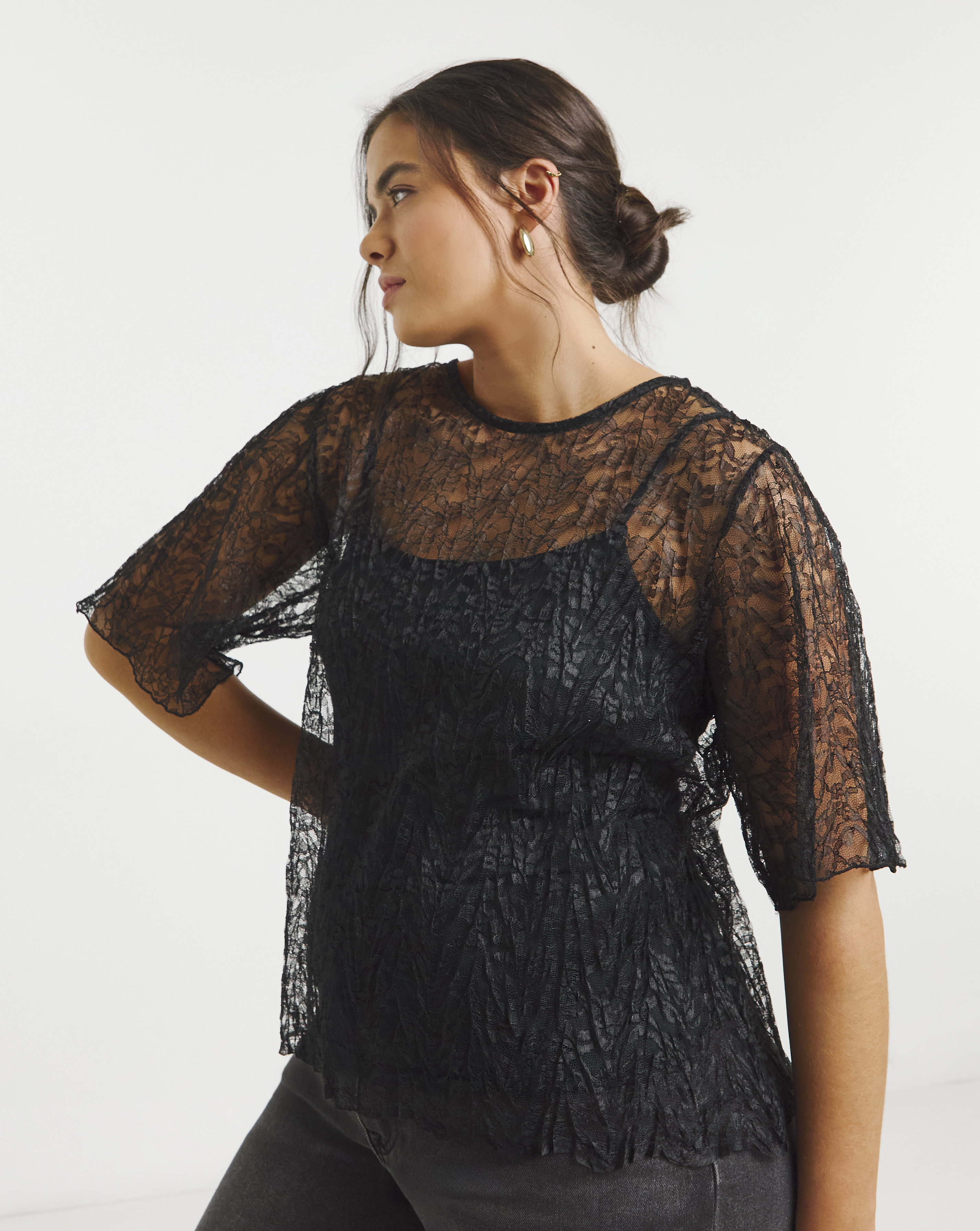 Simply Be Lace Boxy Top