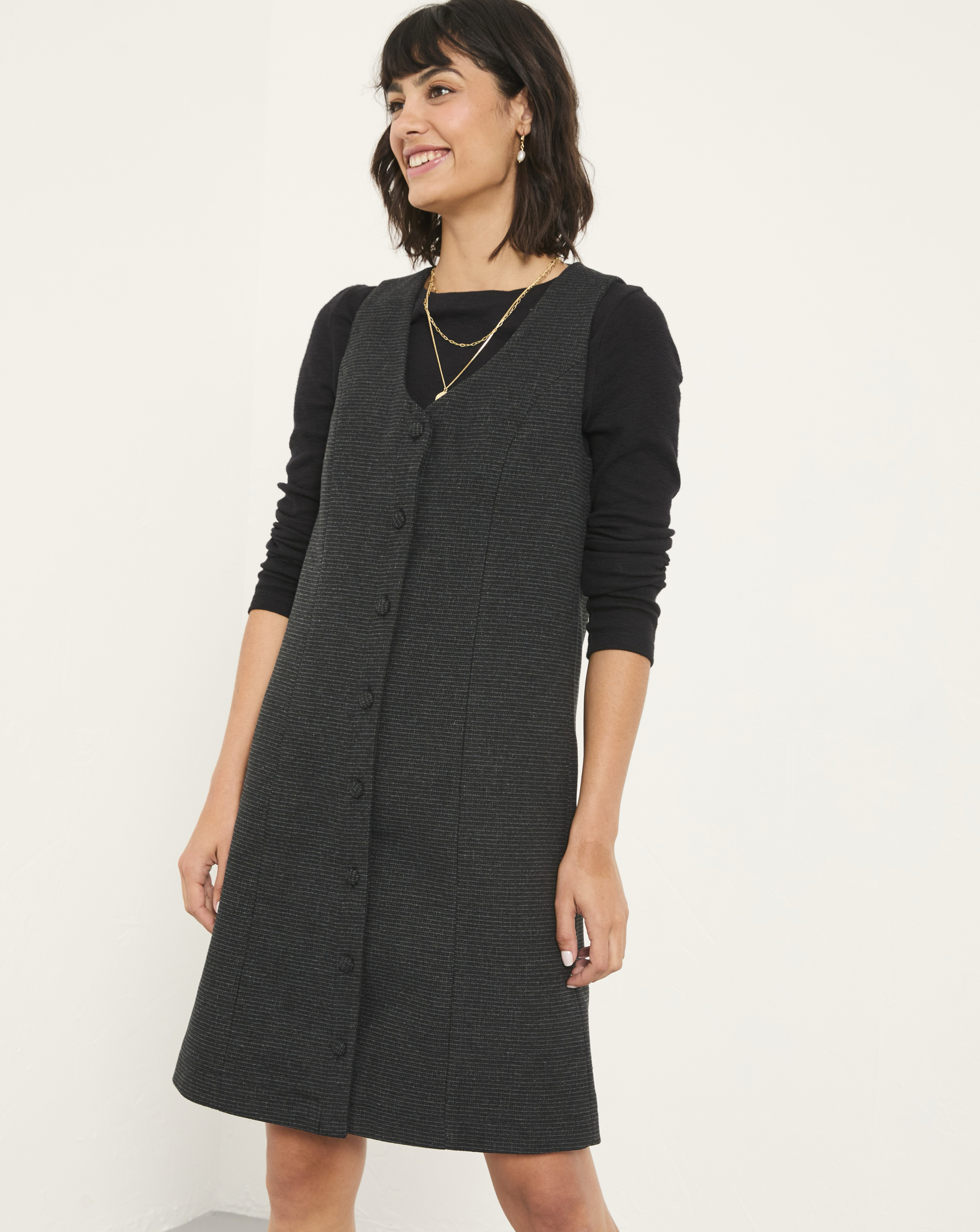 FatFace Tweed Pinny