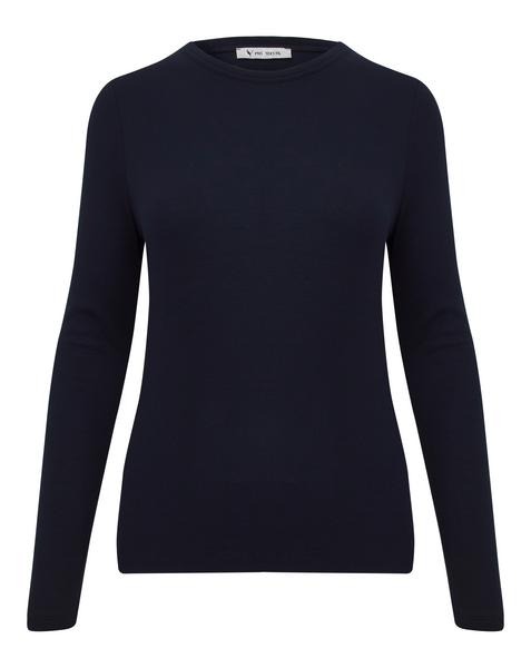 Anthology Navy Cotton Modal Top