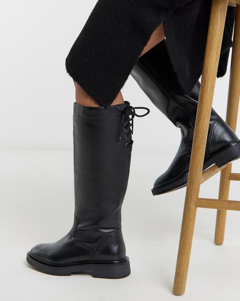 Lace Back Riding Boot Wide C