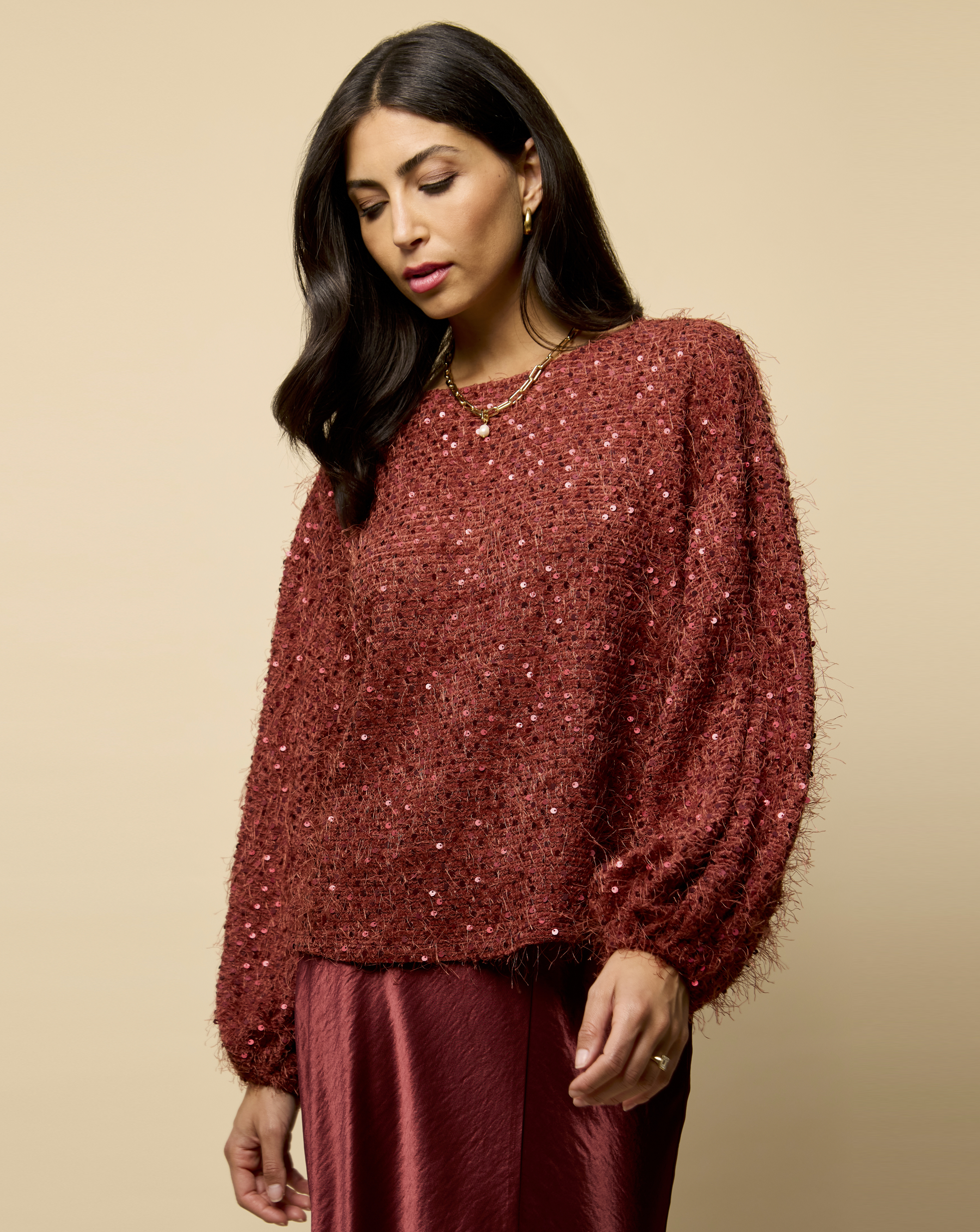 Little Mistress Cherry Sequin Jumper - Extra Small