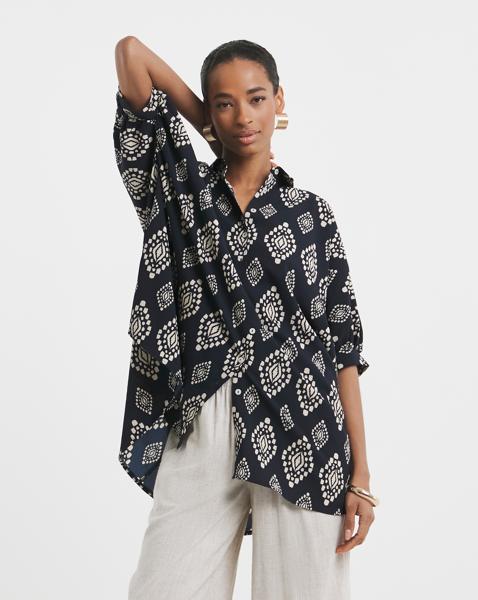 Printed Oversized Blouse