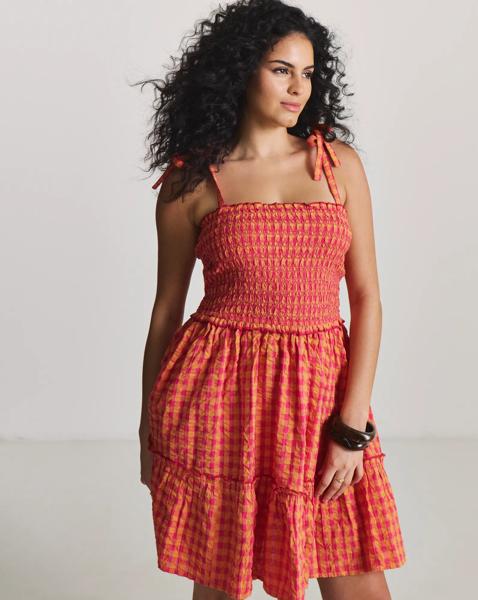 Gingham Mini Beach Dress