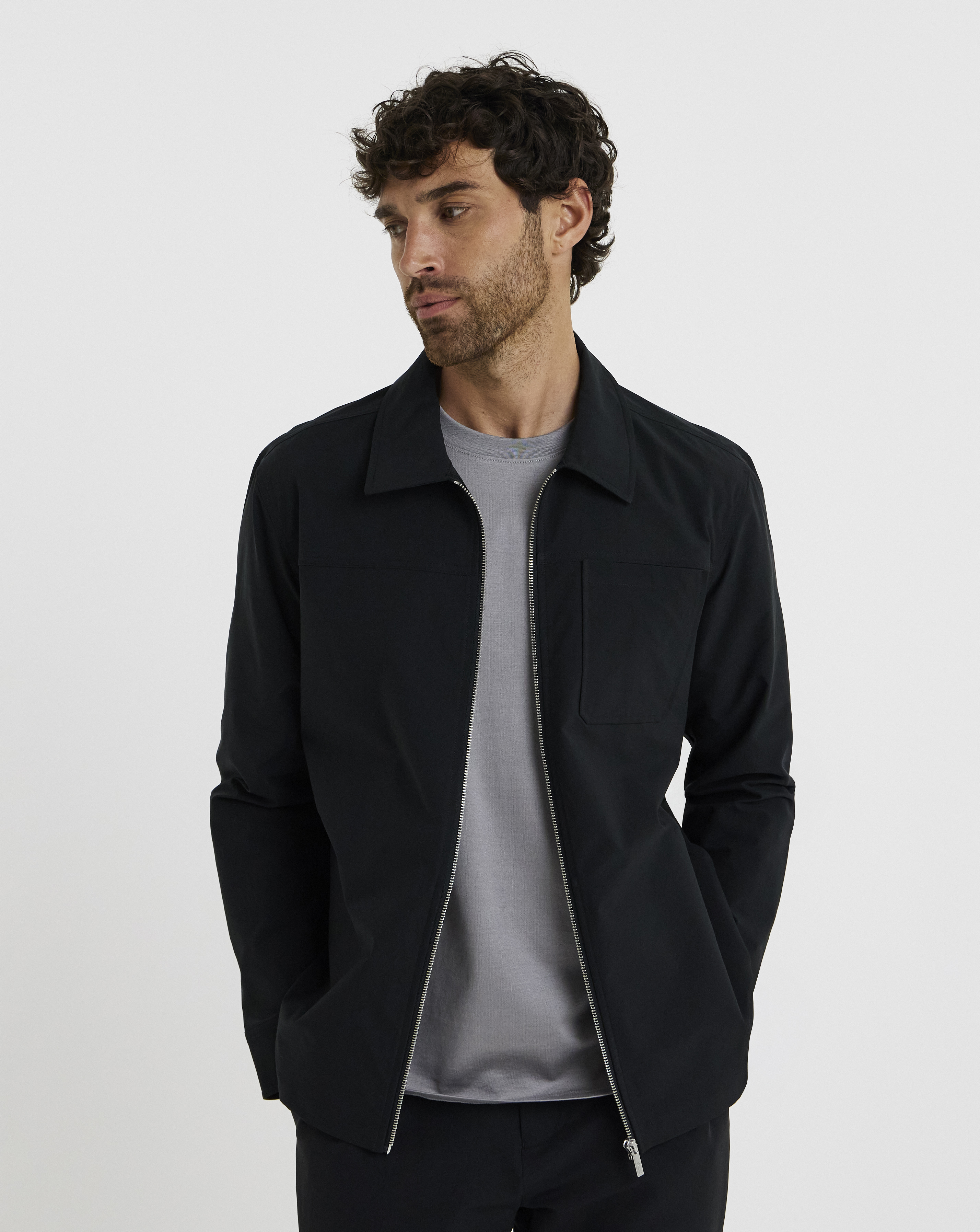 Folio Zip Through Tech Shacket Regular