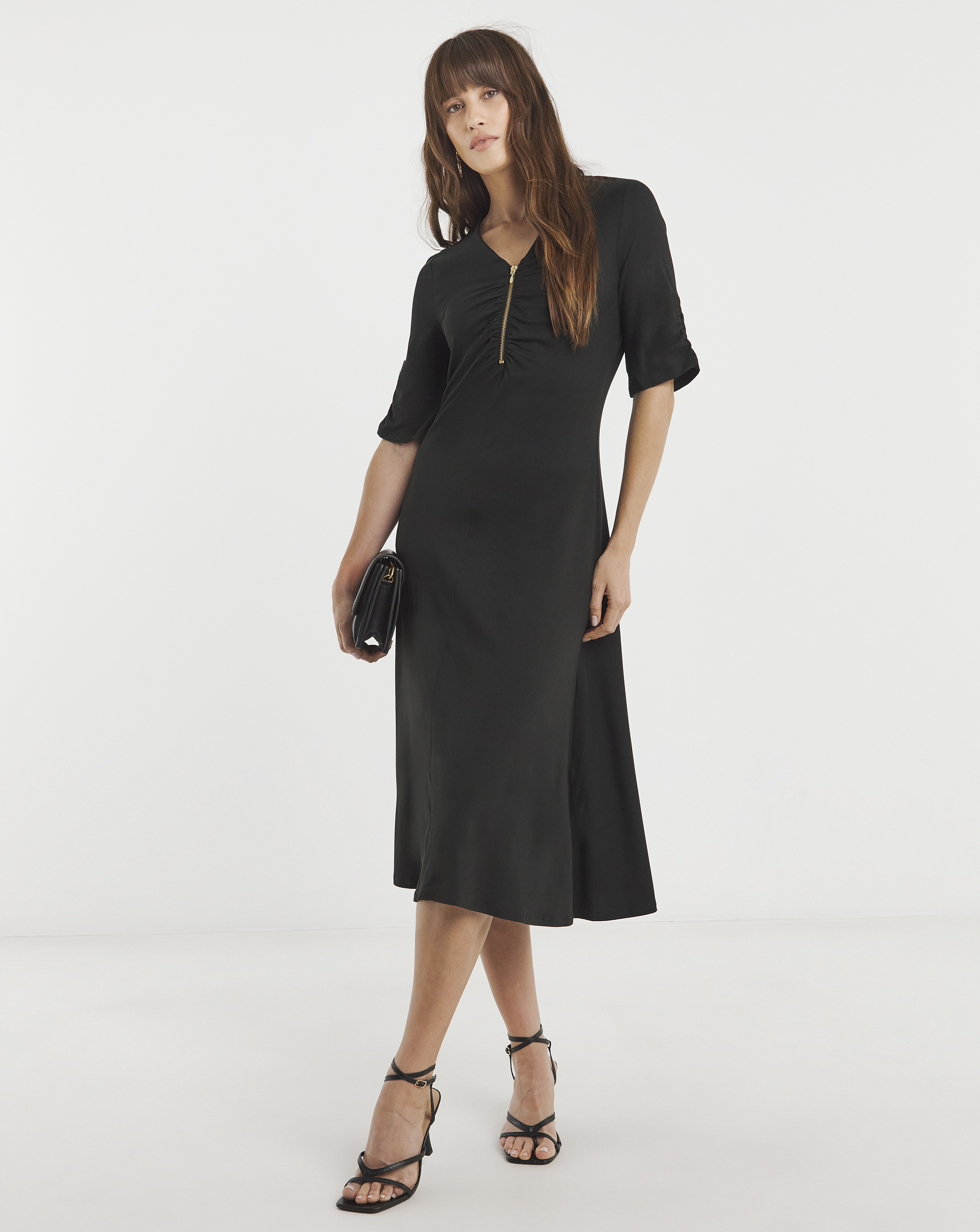 Soft Touch Jersey Zip Front Dress