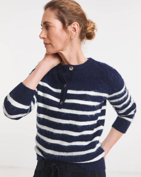 Breton Stripe Henley Jumper