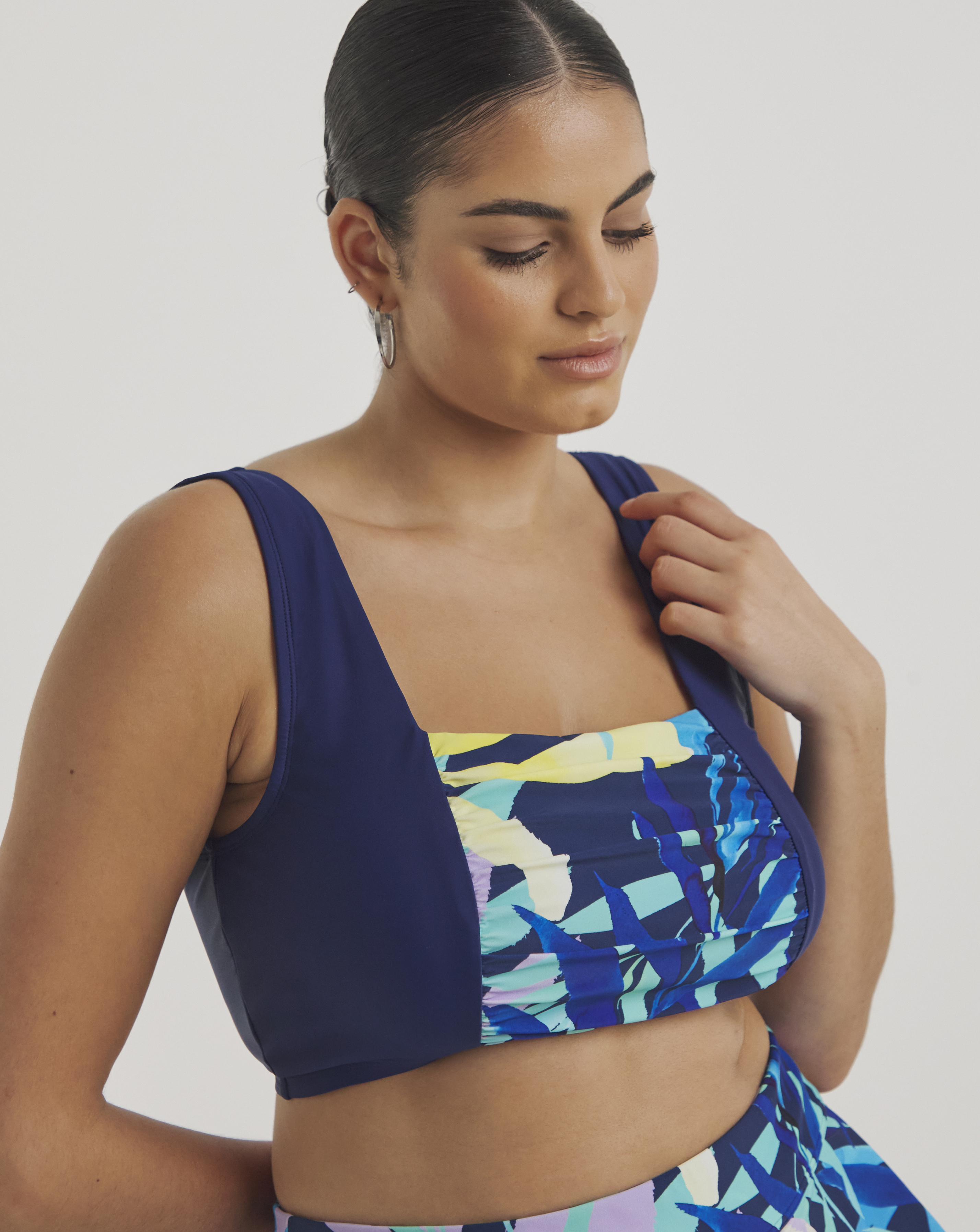 Leaf Mix And Match Square Bikini Top