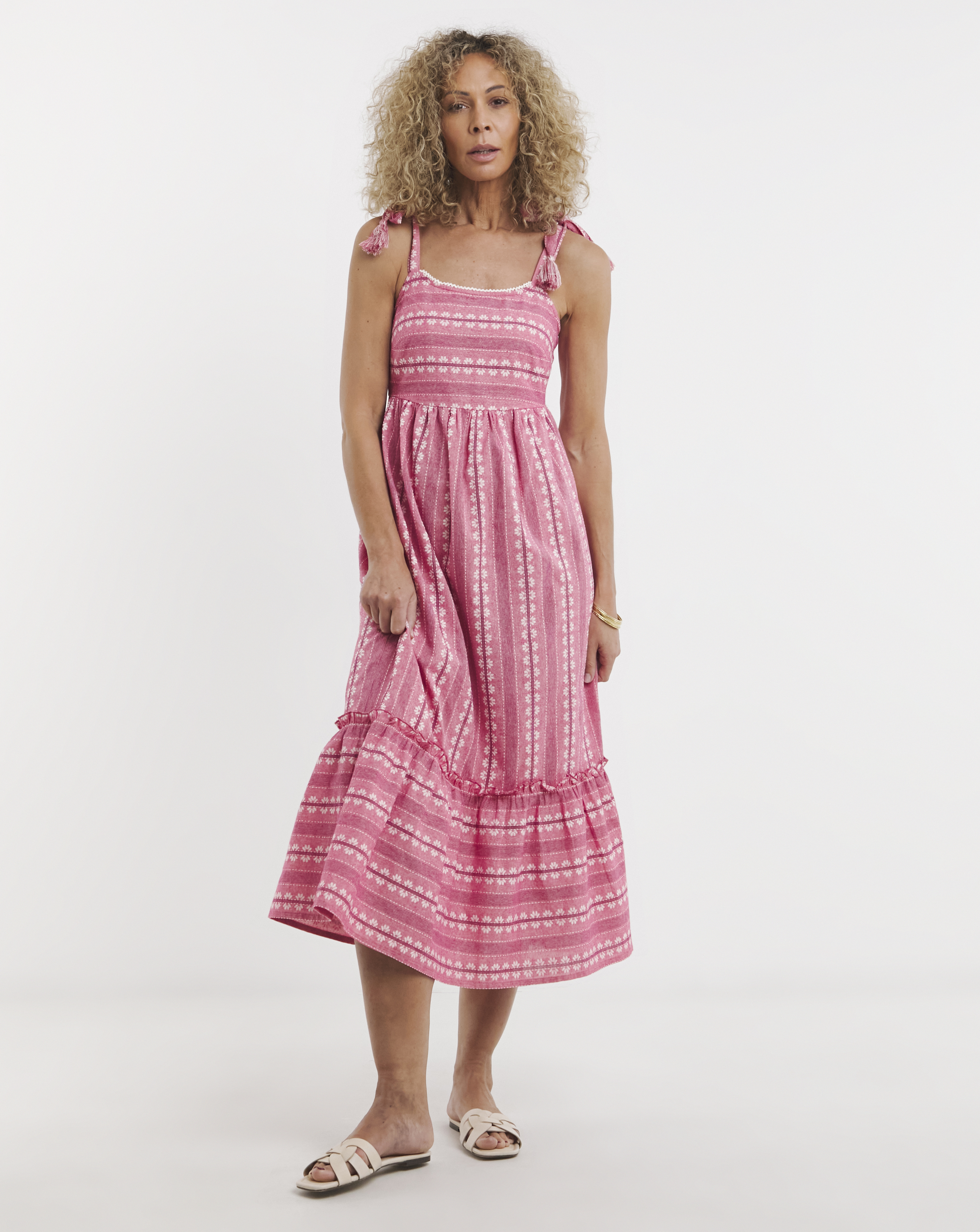 Cami Midi Dress With Tassels