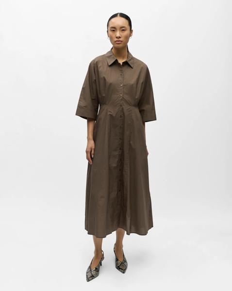 OBJECT 3/4 SLEEVE MIDI DRESS
