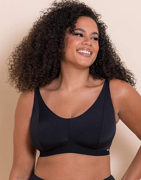Curvy Kate Zen Non-Wired Non-Padded Bralette Black - Image