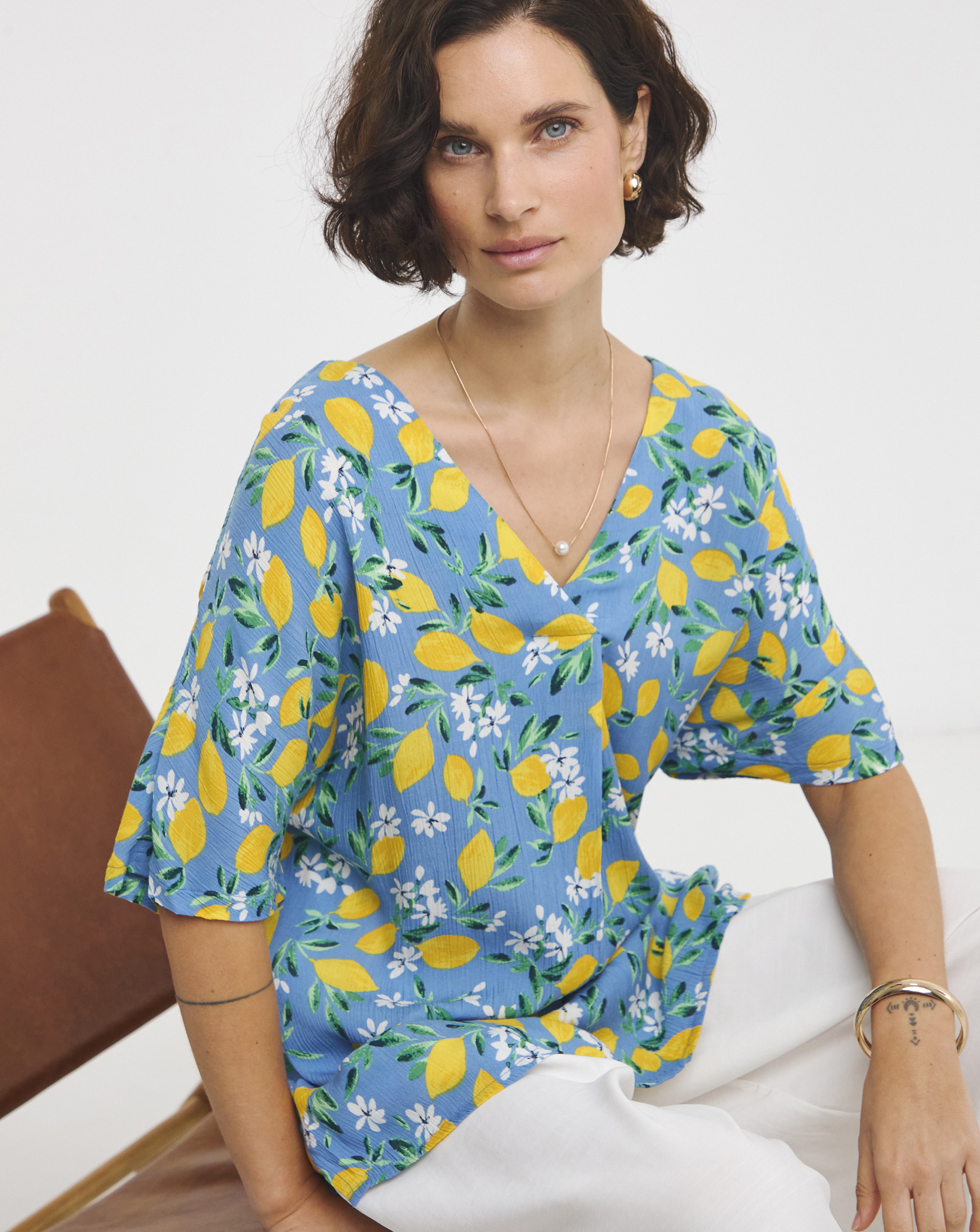 Textured Crinkle Tunic Top